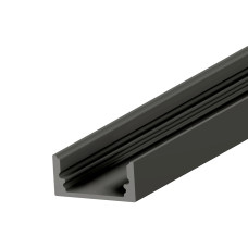 Προφίλ αλουμινίου τύπου Π μαύρο 2m
