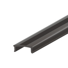 Μαύρο κάλυμμα για προφίλ αλουμινίου Π και χωνευτό μαύρο 2m