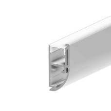 Σετ Προφίλ αλουμινίου τοίχου για κρυφό φωτισμό καμπύλη Ασημί, 2m