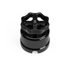 Μαύρος πορσελάνινος διακόπτης αλέ ρετούρ με πόμολο Μαύρο