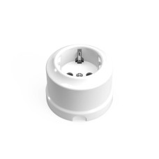 Πρίζα σούκο από πορσελάνη Λευκό