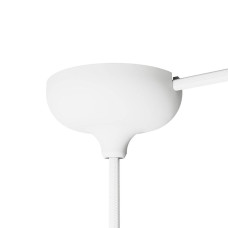 Ροζέτα Σιλικόνης με μία τρύπα κατάλληλη για φωτιστικό με καπέλο, Λευκή