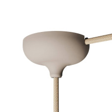 Ροζέτα Σιλικόνης με μία τρύπα κατάλληλη για φωτιστικό με καπέλο, Καφέ.