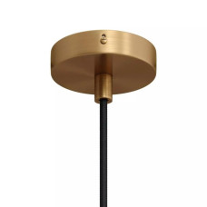 Ροζέτα Φωτιστικού Μεταλλική Mini 8,3cm με 1 τρύπα και στήριγμα καλωδίου πλακέ, μπρονζέ.