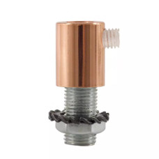 Μεταλλικό στήριγμα καλωδίου μαζί με μαστό, παξιμάδι και ροδέλα, Χάλκινο - σετ 2 τεμ