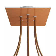 Ροζέτα Rose-One 200mm Τετράγωνη με 7 τρύπες και 4 πλαϊνές τρύπες, Χάλκινο ΜΑΤ Dibond