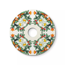 Mini Ellepi 'Maioliche' Κόκκινο-Πράσινο, Μεταλλικό Πιάτο για κρεμαστό φωτιστικό, Διάμετρος 24 cm