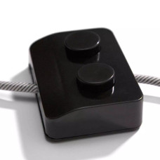 Διπλός Διακόπτης Ποδός Μονοπολικός, μαύρος