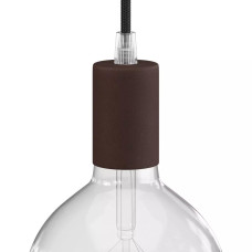 Ντουί Μεταλλικό Πλακέ E27, με κωνικό στήριγμα καλωδίου, βαμμένη σκουριά