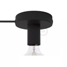 Spostaluce φωτιστικό Ε27 με 3μ υφασμάτινο καλώδιο και 4 πλευρικές οπές, μαύρο