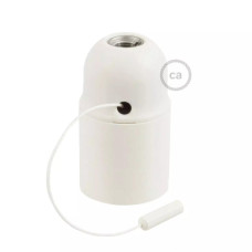 Ντουί Θερμοπλαστικό Ε27 με τραβηχτό διακόπτη, Λευκό