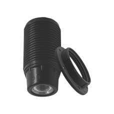 Ντουί βακελίτη Ε14 με σπείρωμα και 2 ροδέλες μαύρο(ΣΕΤ)